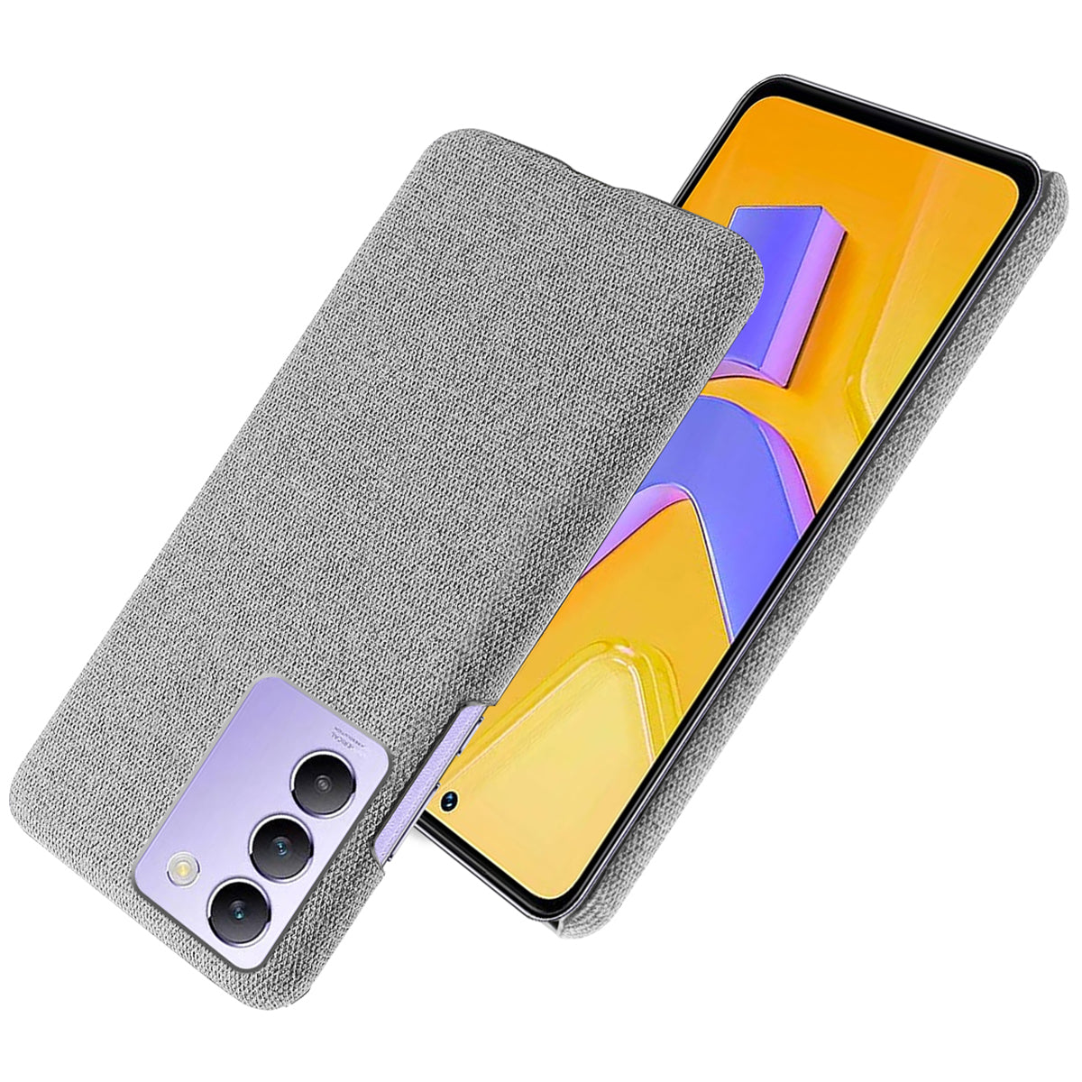 For vivo Y100 5G (Indonesia) / Y200e 5G Case Cloth+PC Anti-Fall Slim Phone Cover For vivo Y100 5G (Indonesia) / Y200e 5G Case Cloth+PC Anti-Fall Slim Phone Cover